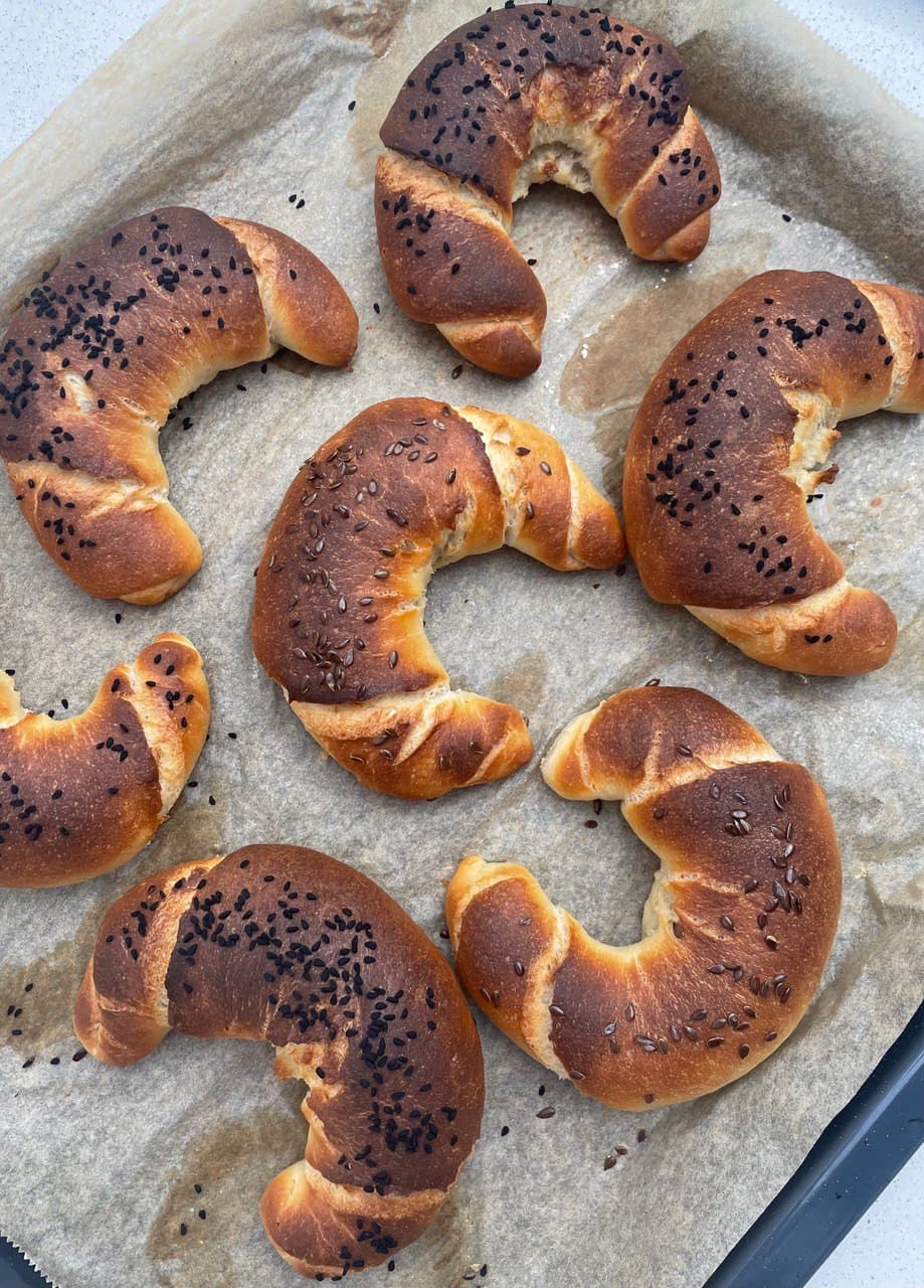 Рогалики на ржаной закваске