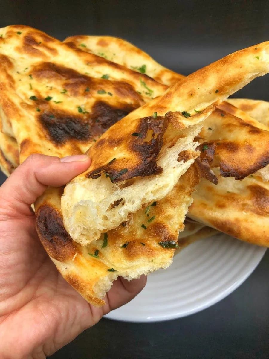 Лепёшки Наан на закваске (Индия)